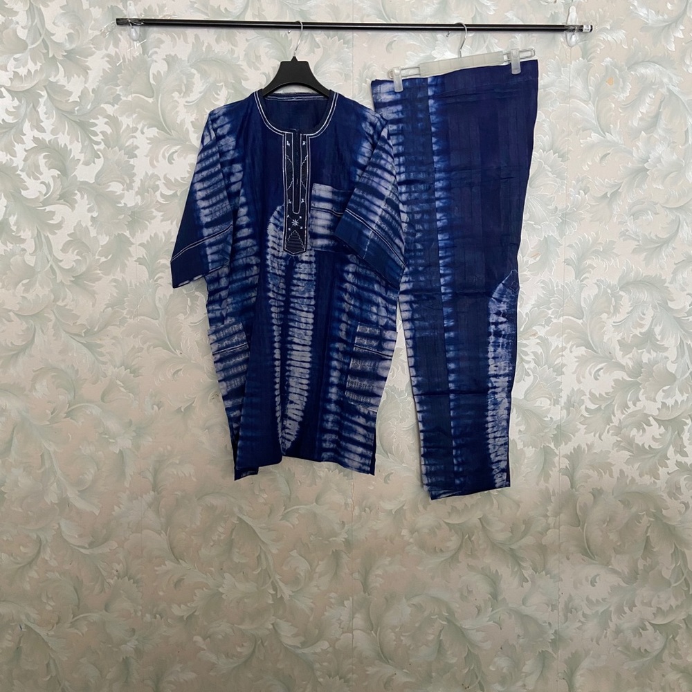 2-Piece Tie&Dye Embroidered Men Wear - Picture 1 of 3